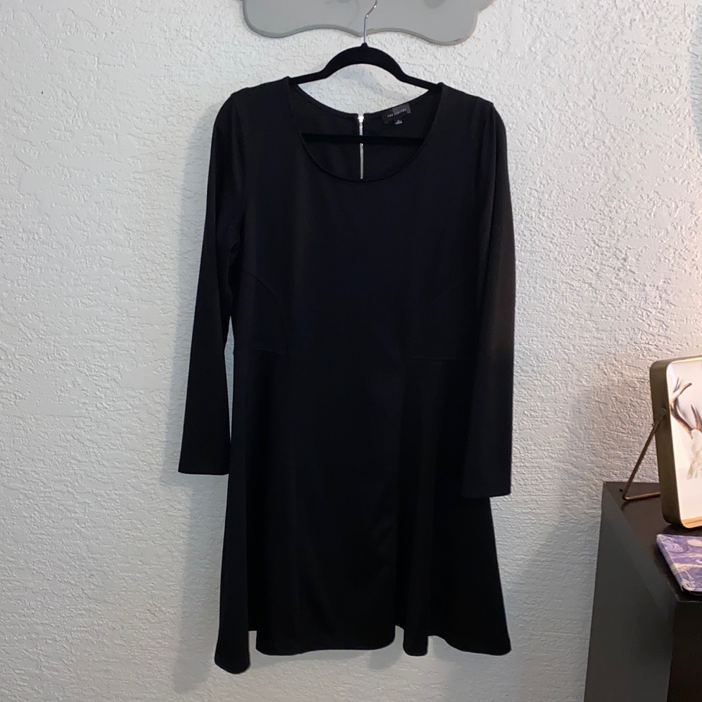 The Limited black 3/4 sleeve skater dress